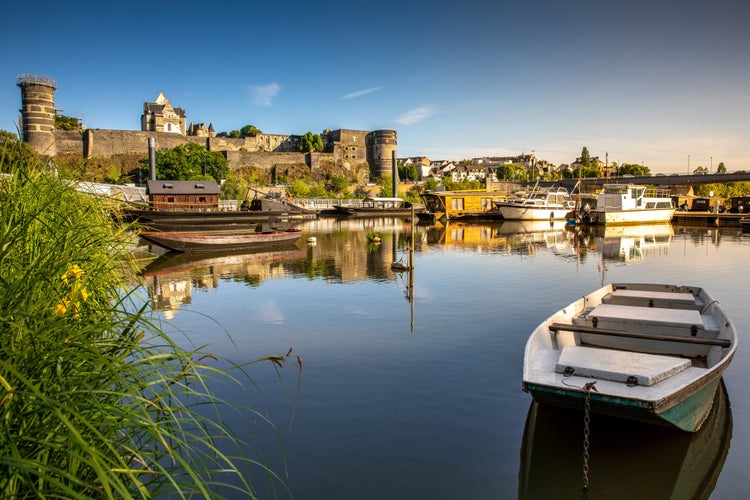 Photo of City of Angers in France, tourist landscape and castle of the Loire.