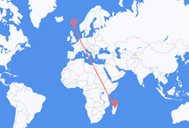 เที่ยวบิน จาก อันตานานารีโว, มาดากัสการ์ ถึงเลอร์วิค, สกอตแลนด์
