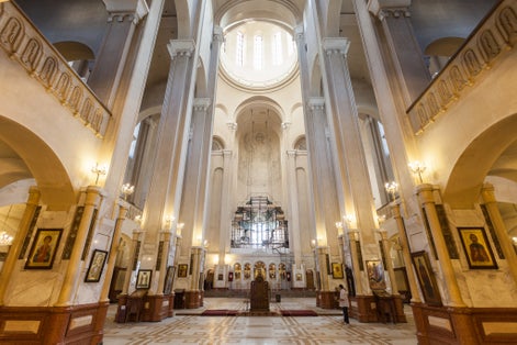 The Holy Trinity Cathedral of Tbilisi (Tsminda Sameba Church) interior.