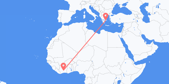 Vuelos de Côte d’Ivoire a Grecia