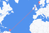 Vluchten van Port of Spain naar Haugesund