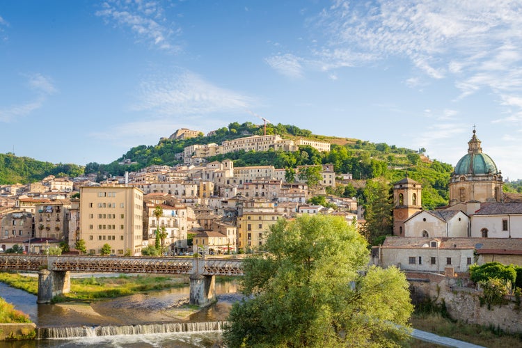 Scenic view of the historic church of San Domenico, major landmark in the old town of Cosenza, Calabria, Italy