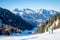 photo of sunny winter landscape at Ski Area in Dolomites, Italy - Alpe Lusia.