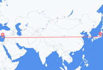 从東京飞往拉纳卡的航班