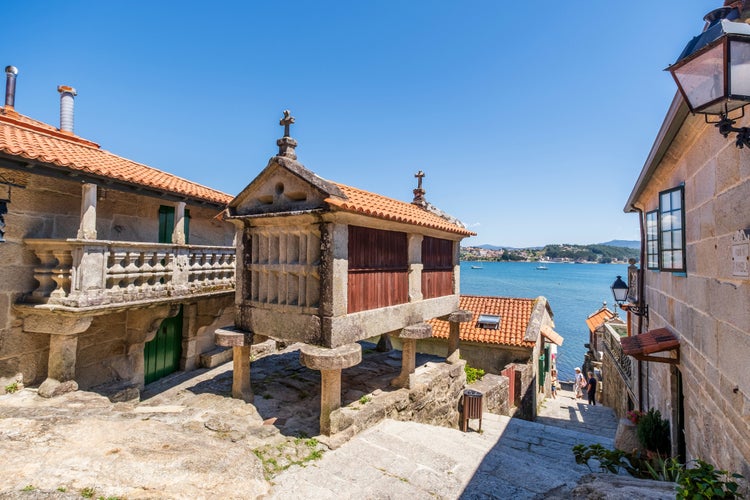 photo of old granary in Combarro, Spain, Galicia, Europe.