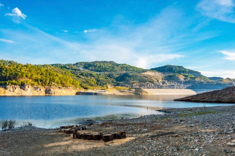 Photo of Akkopru Dam on Dalaman River in Turkey.