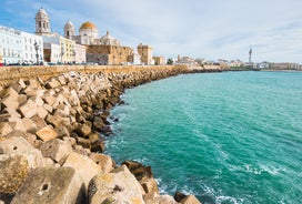 Photo of aerial view of Sanlucar de Barrameda, Cadiz, Spain.