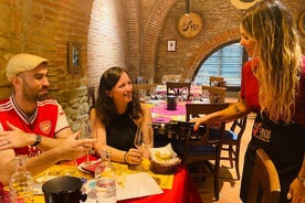 Degustazione di vini a Firenze Italia con nove tipi di vino toscano