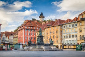 Aerial View Of Graz City Center - Graz, Styria, Austria, Europe.