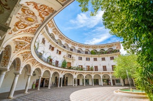 Granada, Andalusia,Spain Europe - Panoramic view of Alhambra.