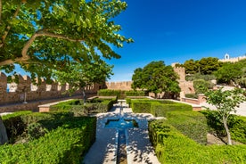 Photo of Murcia city centre and Segura river aerial panoramic view. Murcia is a city in south eastern Spain.