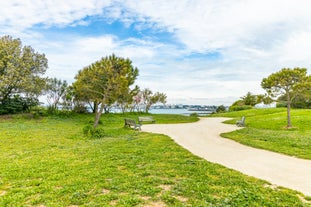 photo of beach of Les Sables d'Olonne, commune in the Vendée department in the Pays de la Loire region in western France.