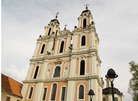 Aerial view of Vilnius old city.