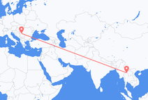 タイのチェンライ県から、セルビアのベオグラードまでのフライト