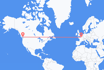 バンクーバーからパリ行きの便