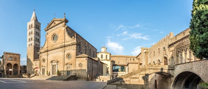 Aerial panoramic cityscape of Rome, Italy, Europe. Roma is the capital of Italy. Cityscape of Rome in summer. Rome roofs view with ancient architecture in Italy. 