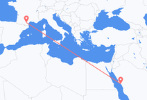 Vols d’Yanbu, Arabie saoudite pour Carcassonne, France