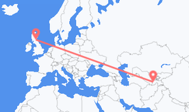 Flugfrá Tads­íkist­antil Skotlands