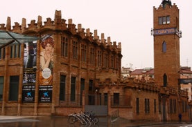 Scenic aerial view of the Agbar Tower in Barcelona in Spain.