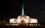 photo of Basilica of Our Lady of Knock, national shrine of Our Lady in Knock, Ireland, lit at night Knock, Irland.