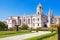 Photo of the Jeronimos Monastery or Hieronymites Monastery is located in Lisbon, Portugal.