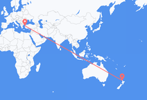Voos de Auckland, Nova Zelândia para Edremit, Turquia