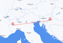 Turin to Zagreb