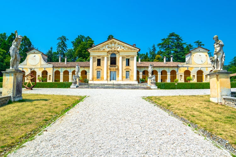 Villa Barbaro designed by Andrea Palladio architect, year 1560, at Maser of Treviso in Italy .