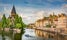 Photo of Metz city view of Petit Saulcy an Temple Neuf and Moselle River in Summer, France.