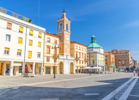 Aerial panoramic cityscape of Rome, Italy, Europe. Roma is the capital of Italy. Cityscape of Rome in summer. Rome roofs view with ancient architecture in Italy. 