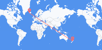 New Zealand to Iceland