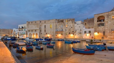 Photo of nice scenic city scape in Monopoli, province of Bari, Italy.