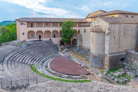 Roman theatre in the Italian town Spoleto.