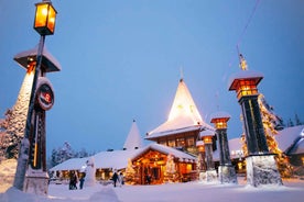 Rovaniemi: Jólasveinaþorpið & Snjósleðaferð að Hreindýragarði