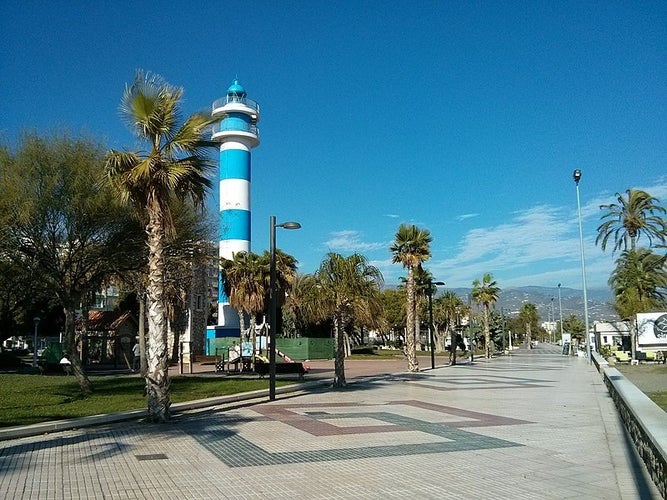 Photo of Torre del Mar lighthouse. in Spain.