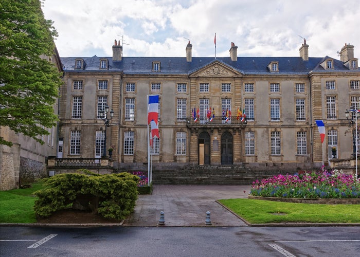 Photo of town hall in Bayeux in Calvados department of Normandy, France.