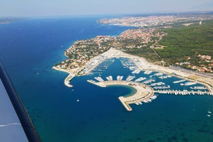 City of Zadar aerial panoramic view.