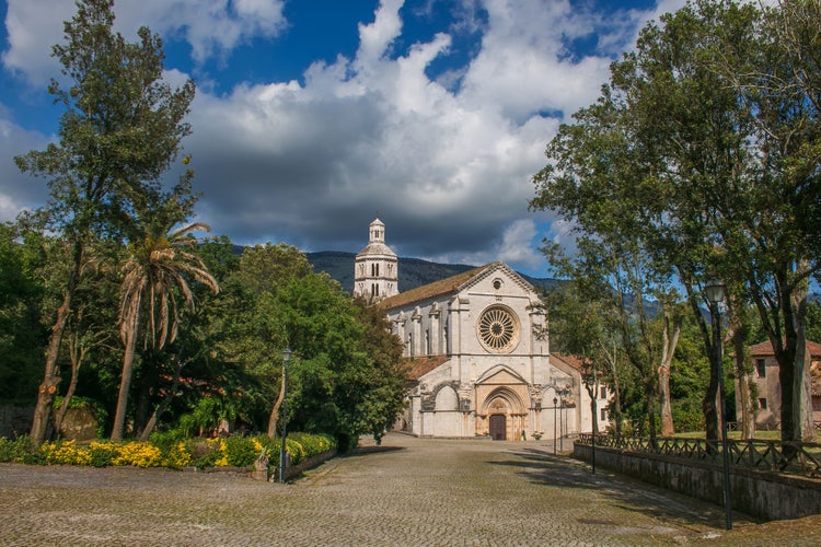 Photo of Fossanova abbey, recently restored, is located in the municipality of Priverno, Lazio, Italy