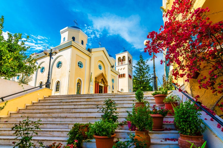 Photo of beautiful street view in Kos Island.