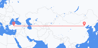 Flights from China to Turkey