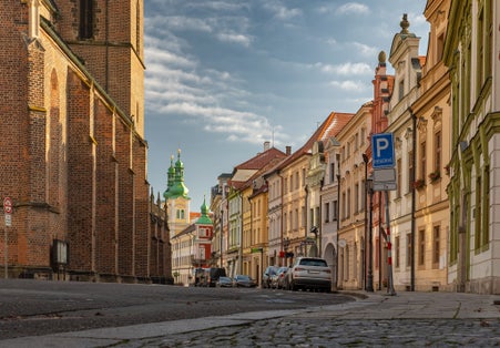 Originally Renaissance Canon Houses in Hradec Králové on Velké náměstí, rebuilt in the 18th century in the Baroque style