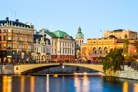 Stockholm old town (Gamla Stan) cityscape from City Hall top, Sweden.