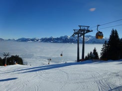 photo of an aerial view of Bolsterlang Ski resort  Allgäu, Bavaria, Germany.