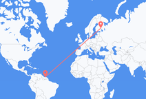 Flyrejser fra Paramaribo til Joensuu