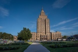 Photo of Lielvārde church, Latvia.