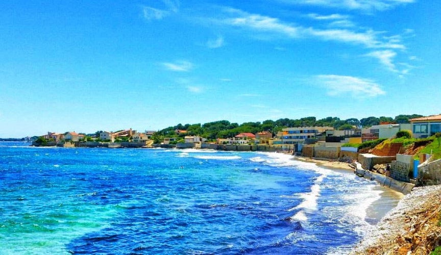 Beach in Six-Fours-les-Plages, Var, France