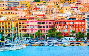 Photo of aerial view of Cagliari, Sardinia, Italy.