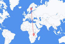 Flyrejser fra Ndola til Mariehamn