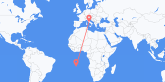 Flights from St. Helena to Italy