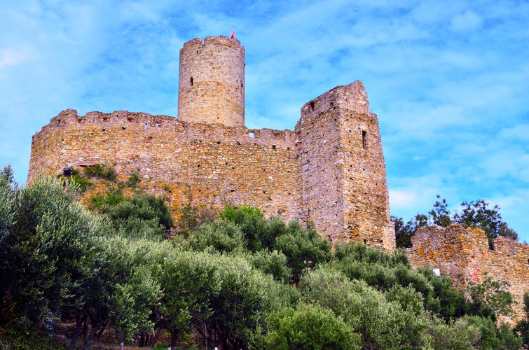 castle of monte ursino noli savona italy